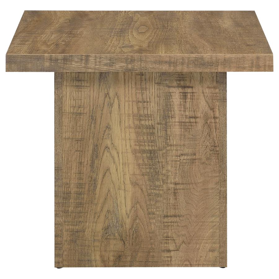 Devar Square Engineered Wood End Table Mango Brown-zoom-4