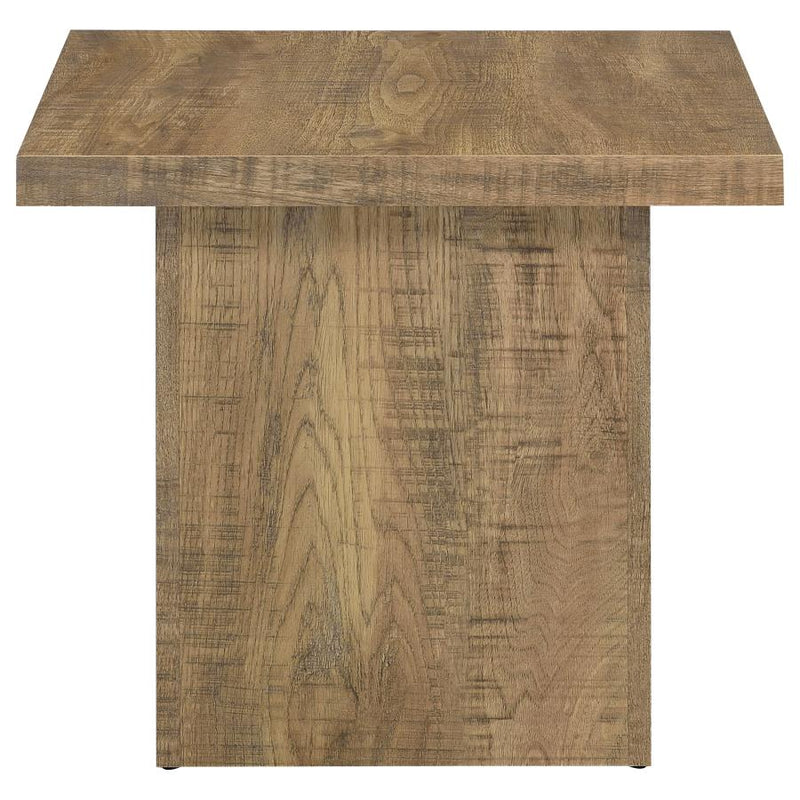 Devar Square Engineered Wood End Table Mango Brown-zoom-
