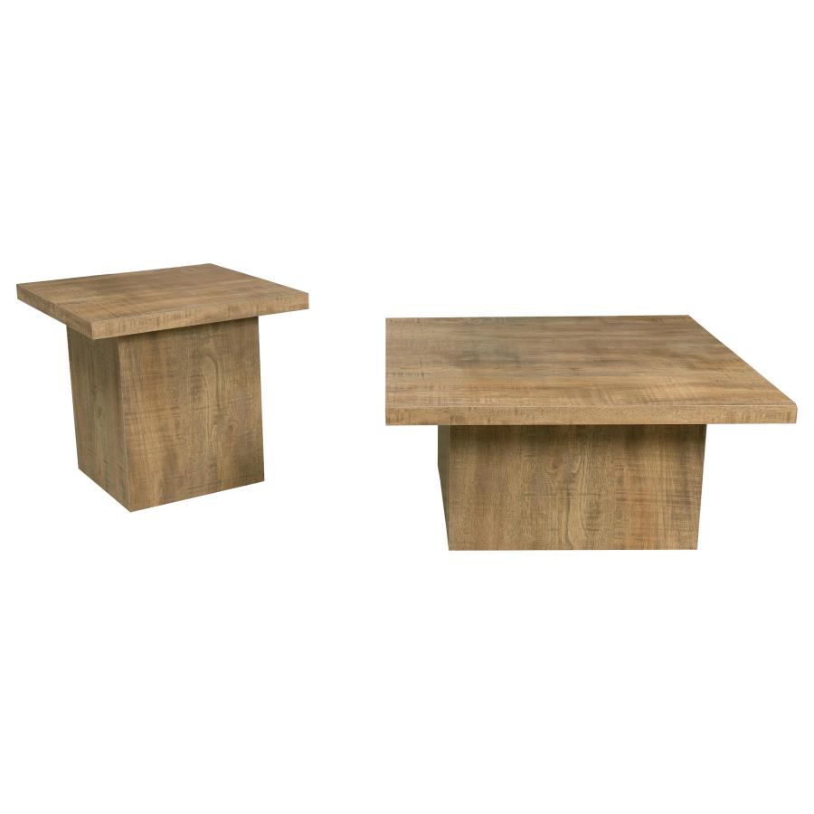 Devar 2-piece Square Coffee and End Table Set Mango-zoom-2