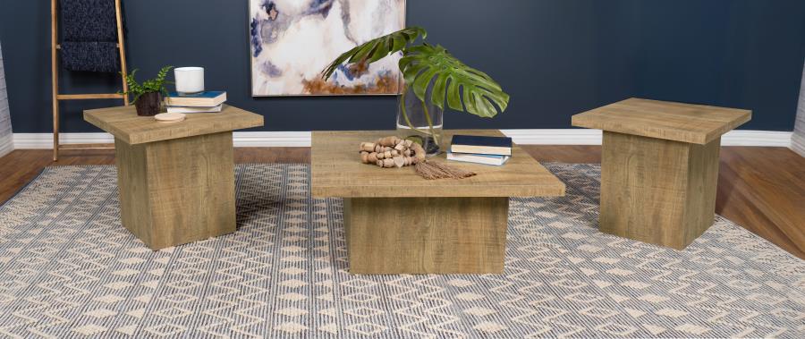 Devar 3-piece Square Coffee and End Table Set Mango-1