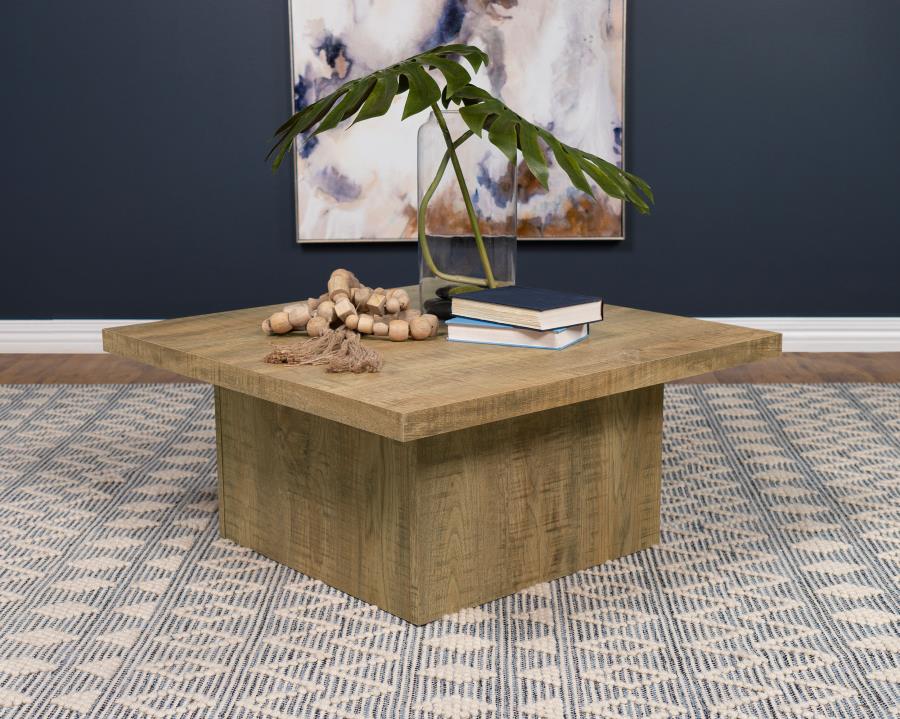 Devar Square Engineered Wood Coffee Table Mango Brown-2