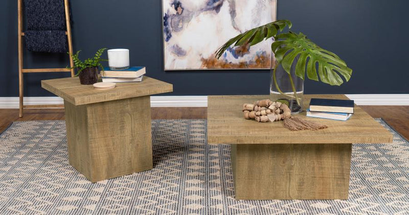 Devar Square Engineered Wood Coffee Table Mango Brown-zoom-