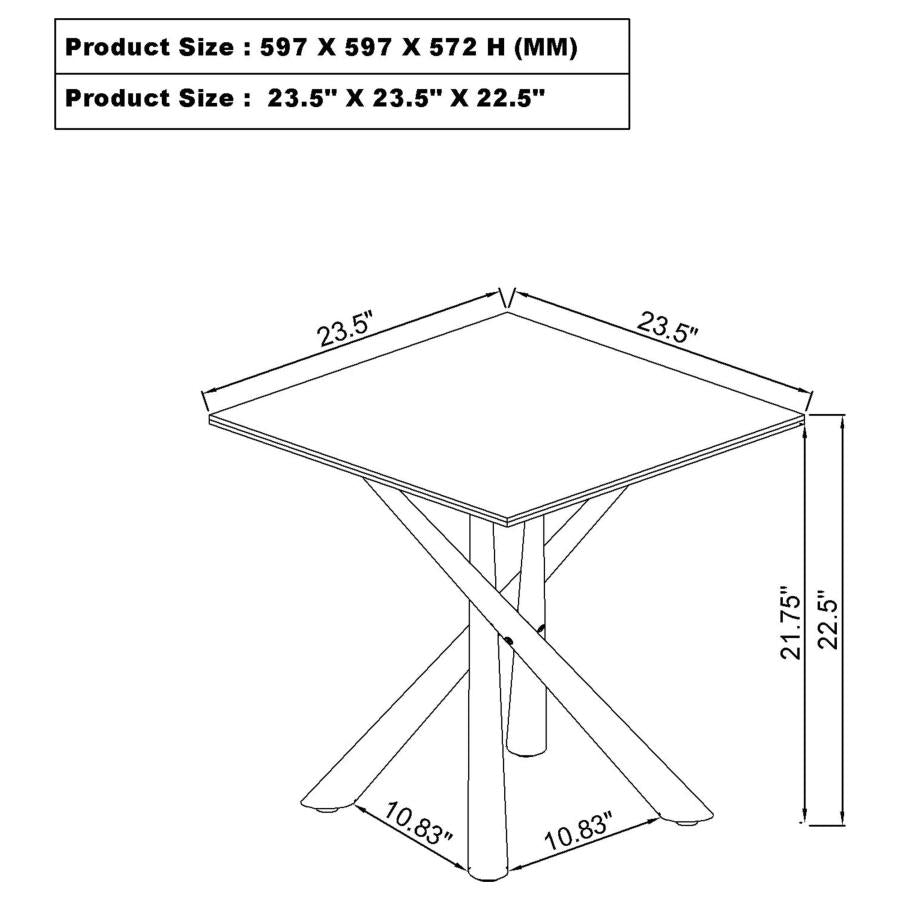 Carvell 2-piece Square Coffee and End Table Set Mirage White-zoom-8