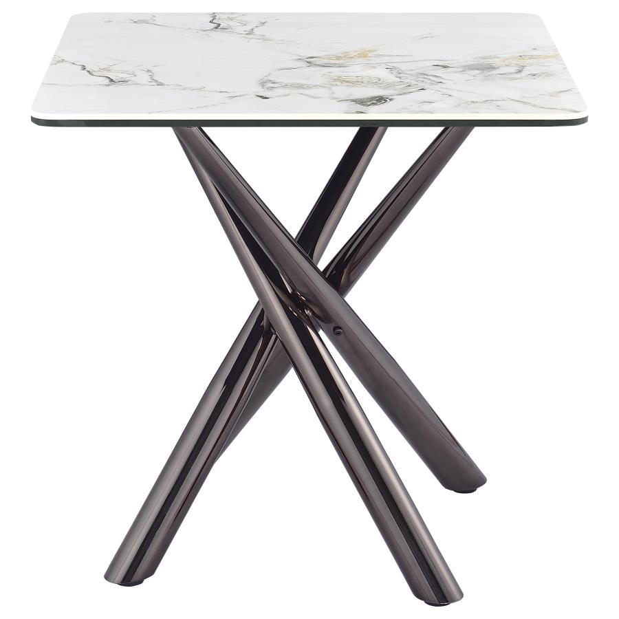 Carvell 3-piece Square Coffee and End Table Set Mirage White-zoom-4