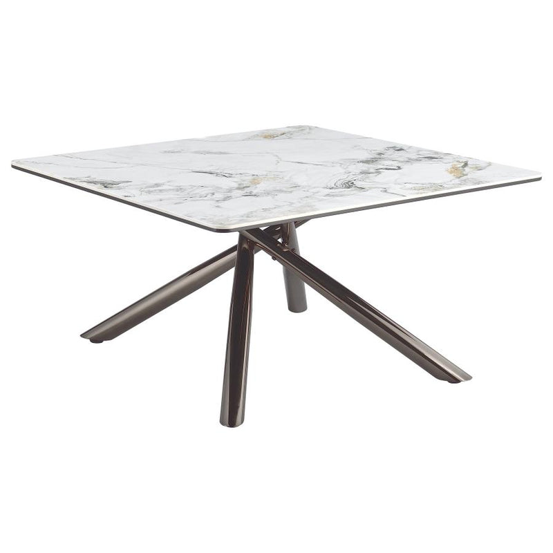Carvell Square Sintered Stone Top Coffee Table Mirage White-zoom-