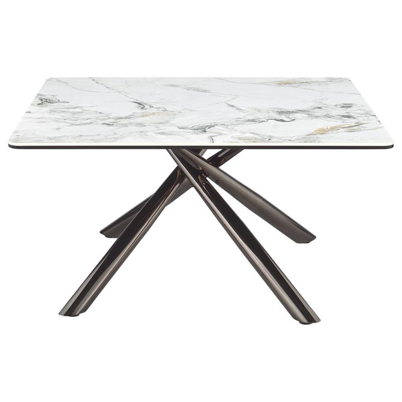 Carvell Square Sintered Stone Top Coffee Table Mirage White-zoom-