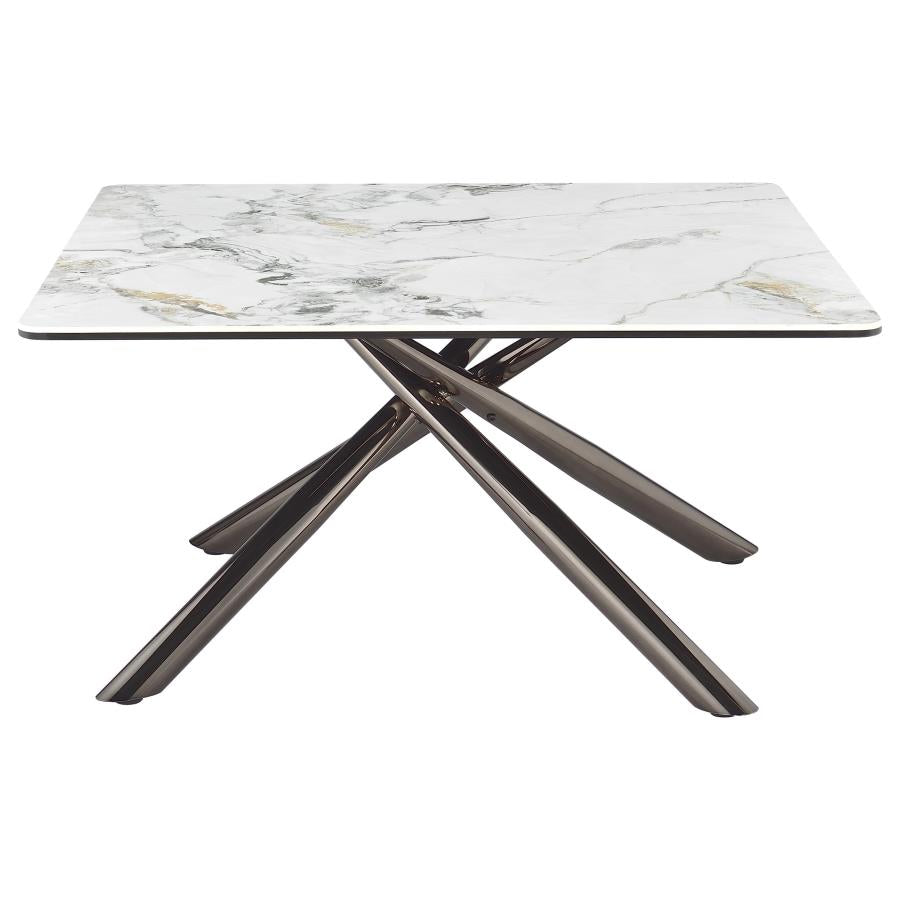 Carvell Square Sintered Stone Top Coffee Table Mirage White-4