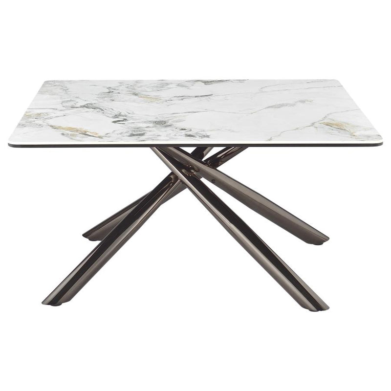 Carvell Square Sintered Stone Top Coffee Table Mirage White-zoom-