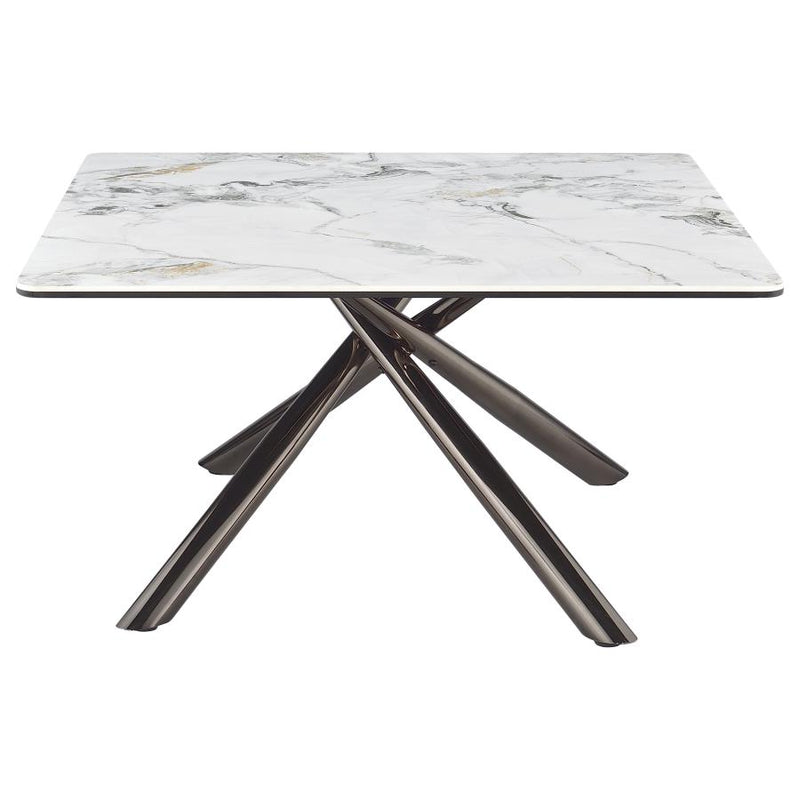 Carvell Square Sintered Stone Top Coffee Table Mirage White-zoom-