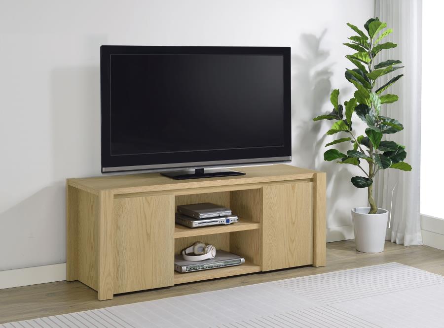 Laurelton 60-inch 2-door TV Stand Media Console Light Oak-2