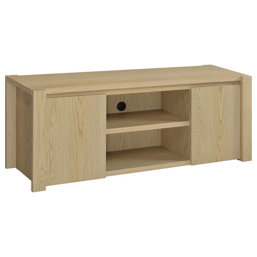 Laurelton 60-inch 2-door TV Stand Media Console Light Oak-zoom-1