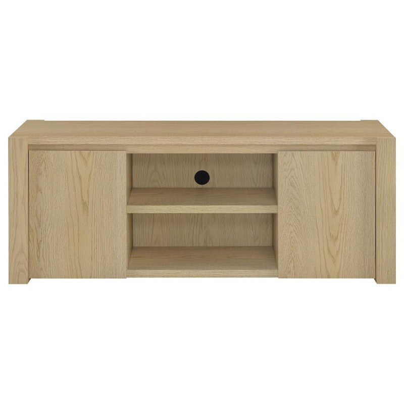 Laurelton 60-inch 2-door TV Stand Media Console Light Oak-zoom-