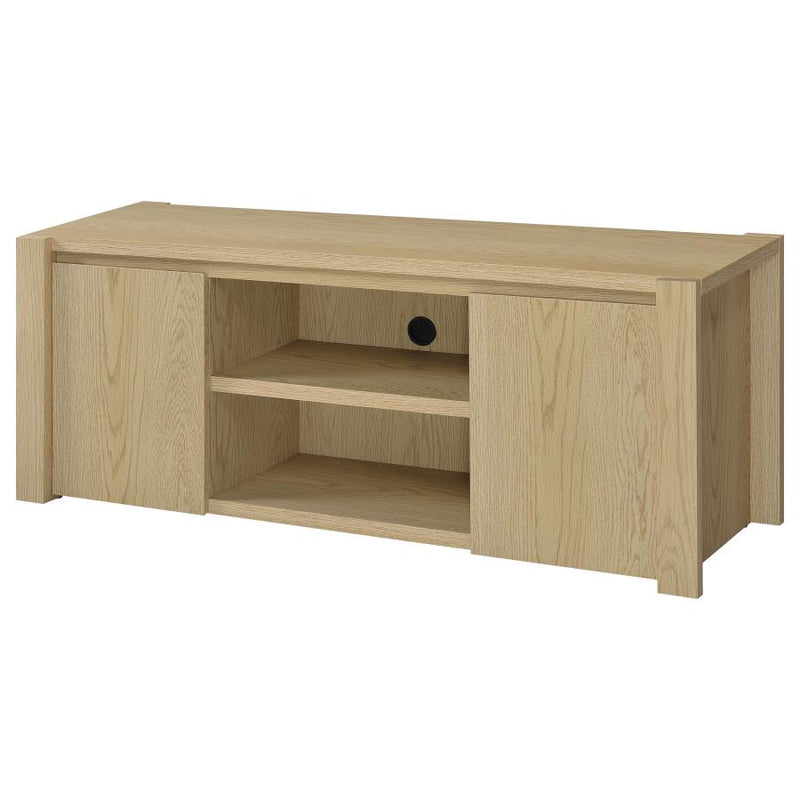 Laurelton 60-inch 2-door TV Stand Media Console Light Oak-zoom-