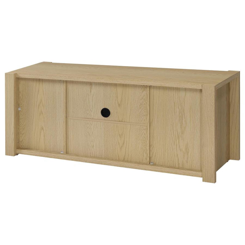 Laurelton 60-inch 2-door TV Stand Media Console Light Oak-zoom-