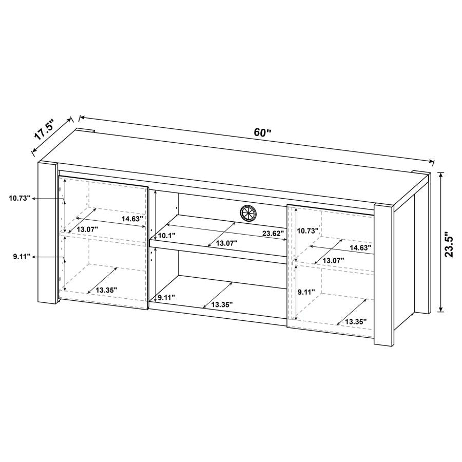 Laurelton 60-inch 2-door TV Stand Media Console Light Oak-zoom-11