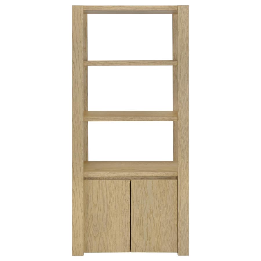 Laurelton 3-shelf Media Tower Tall Pier Cabinet Light Oak-zoom-4