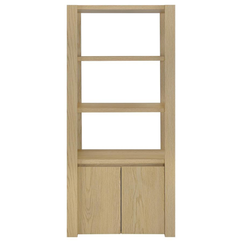 Laurelton 3-shelf Media Tower Tall Pier Cabinet Light Oak-zoom-