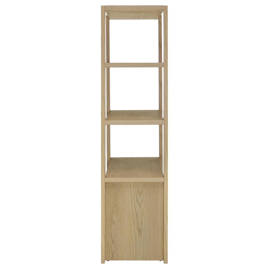 Laurelton 3-shelf Media Tower Tall Pier Cabinet Light Oak-zoom-6