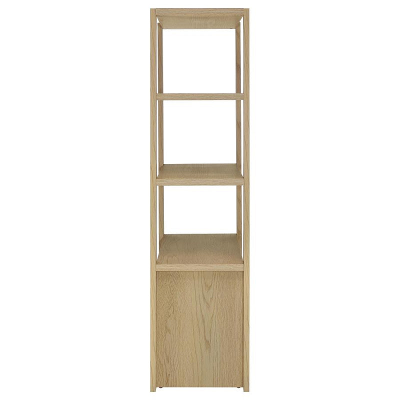 Laurelton 3-shelf Media Tower Tall Pier Cabinet Light Oak-zoom-