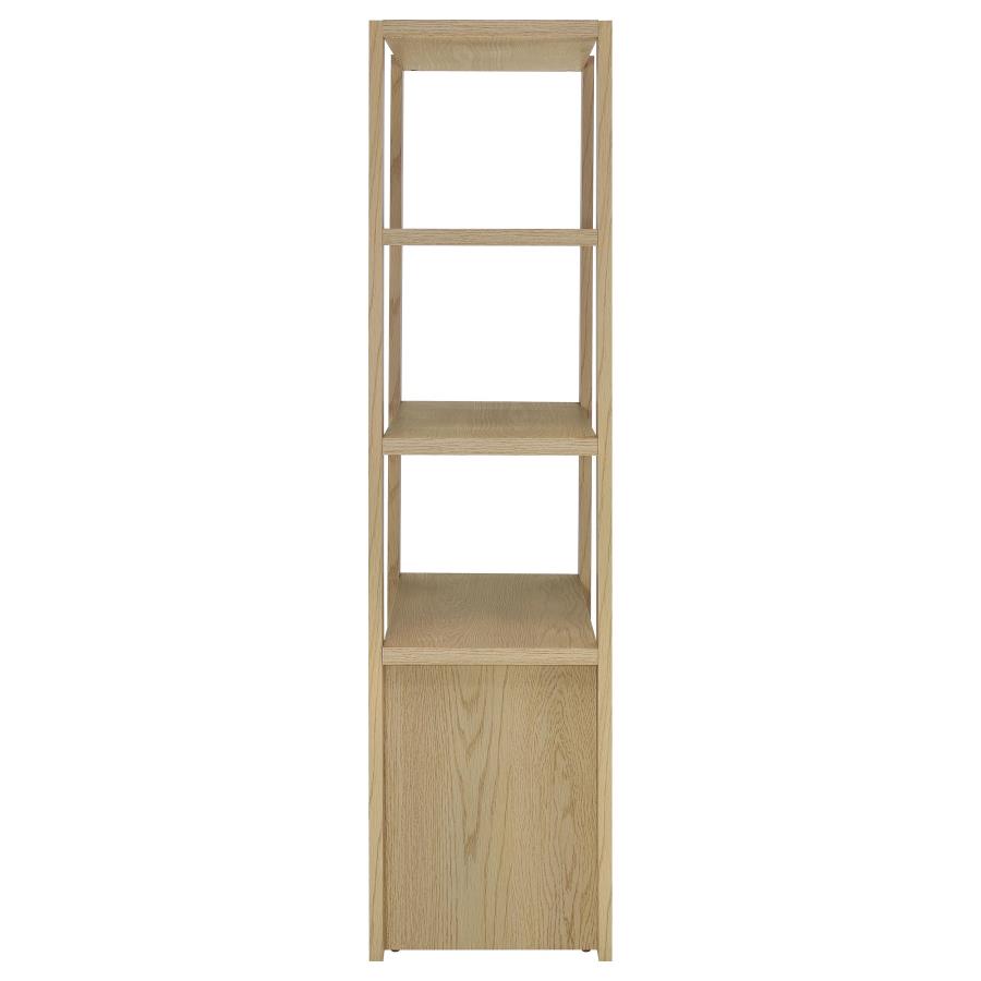 Laurelton 3-shelf Media Tower Tall Pier Cabinet Light Oak-zoom-9