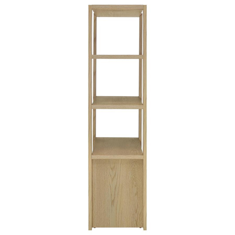 Laurelton 3-shelf Media Tower Tall Pier Cabinet Light Oak-zoom-