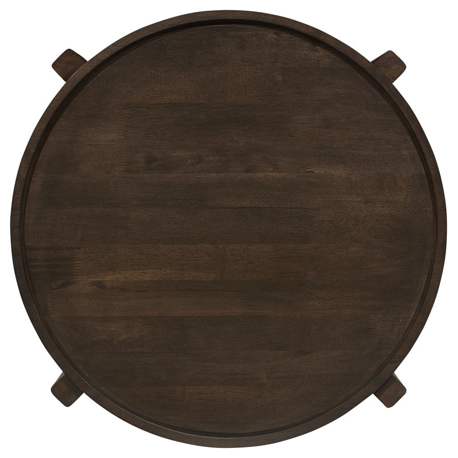 Cota 3-piece Solid Wood Coffee and End Table Set Dark Brown-6
