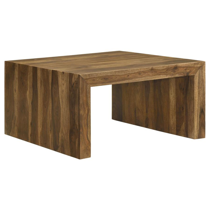 Odilia Square Solid Wood Coffee Table Auburn-zoom-