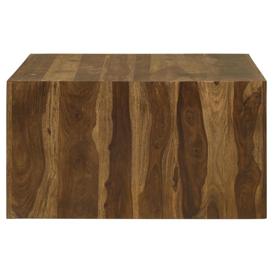 Odilia Square Solid Wood Coffee Table Auburn-zoom-4