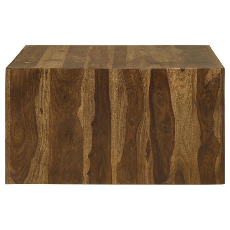 Odilia Square Solid Wood Coffee Table Auburn-zoom-