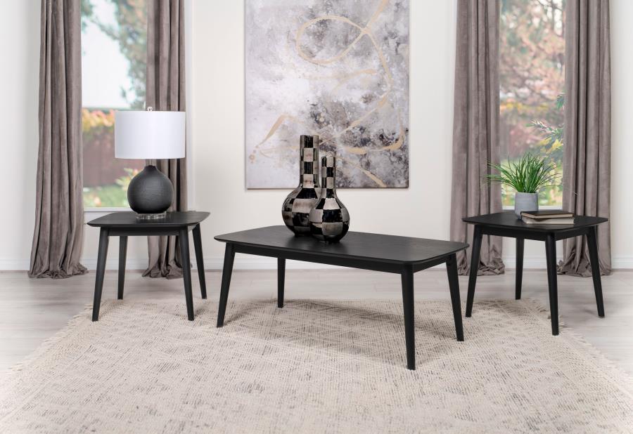 Radley 3-piece Rectangular Coffee Table Set Black-1