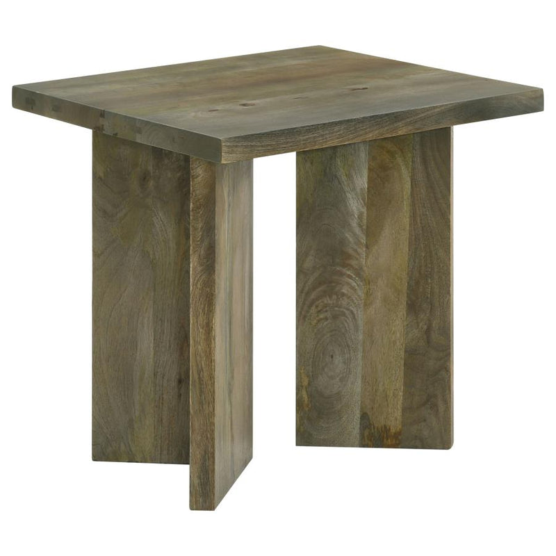 Andando Square Solid Wood End Table Mango Brown-zoom-