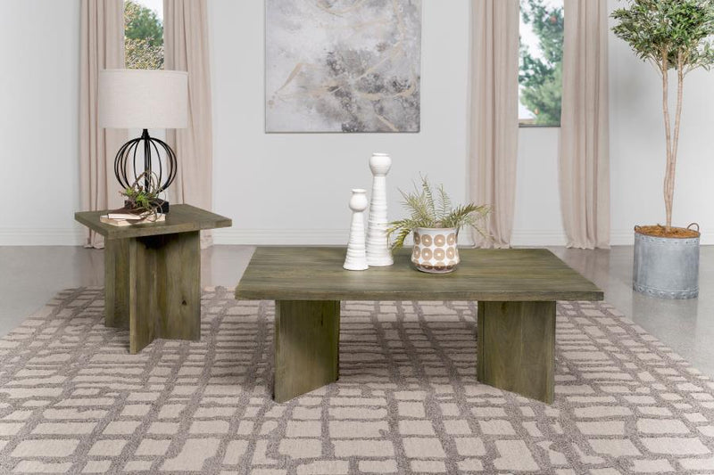 Andando 2-piece Coffee and End Table Set Mango Brown-zoom-