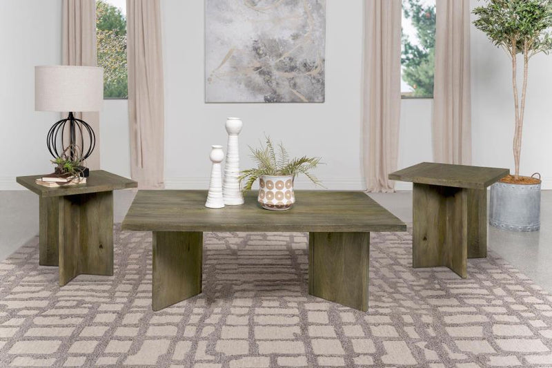 Andando 3-piece Coffee and End Table Set Mango Brown-zoom-