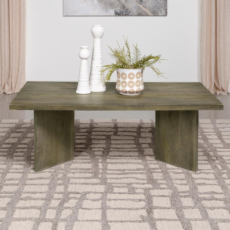 Andando Rectangular Solid Wood Coffee Table Mango Brown-zoom-