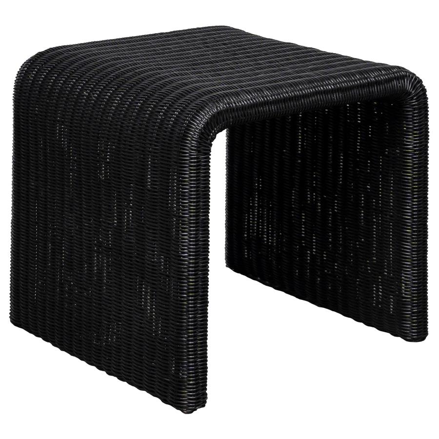 Cahya Woven Rattan Square End Table Black-1