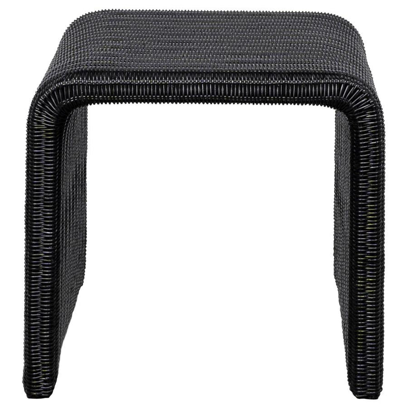 Cahya 2-piece Rattan Coffee and End Table Set Black-zoom-