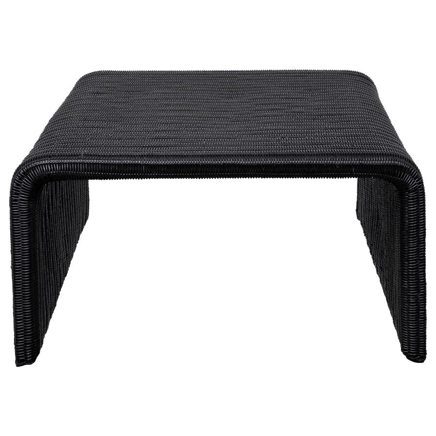 Cahya 3-piece Rattan Coffee and End Table Set Black-7