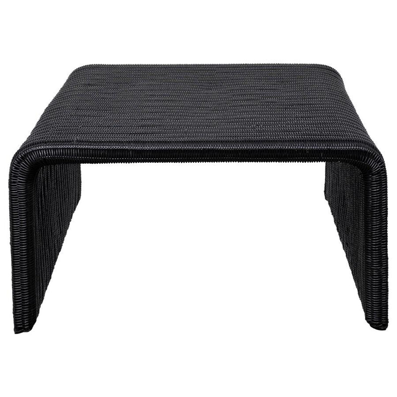 Cahya 3-piece Rattan Coffee and End Table Set Black-zoom-