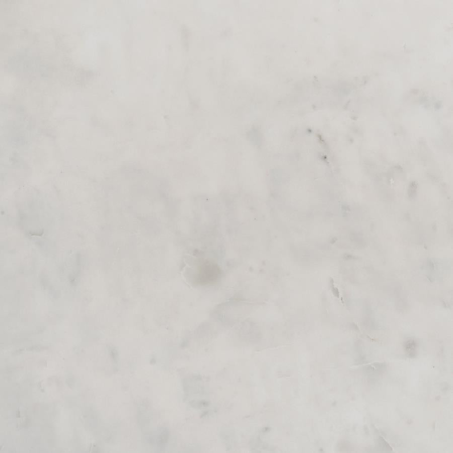 Astoria Round Genuine Marble Side End Table White-zoom-5