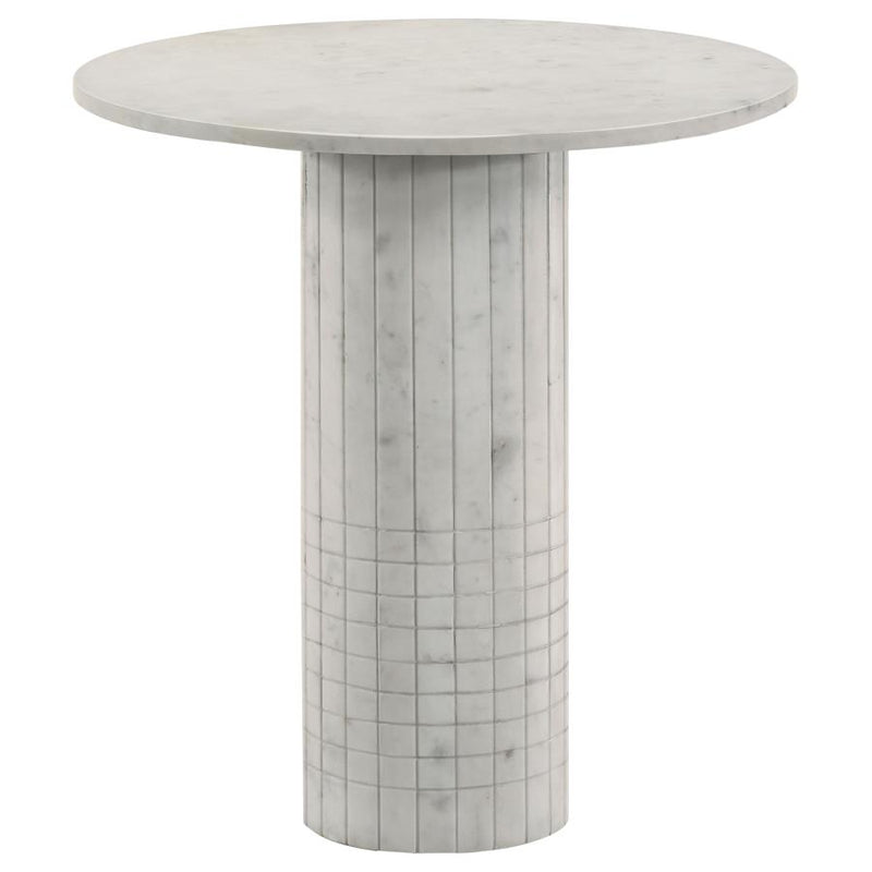 Astoria 2-piece Marble Coffee and End Table Set White-zoom-
