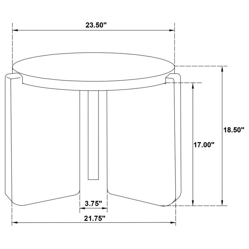 Cordova Round Solid Wood End Table Black-zoom-