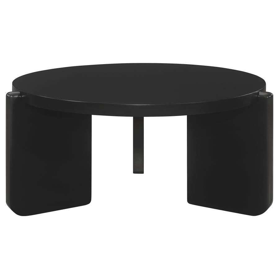 Cordova 2-piece Solid Wood Coffee and End Table Set Black-7