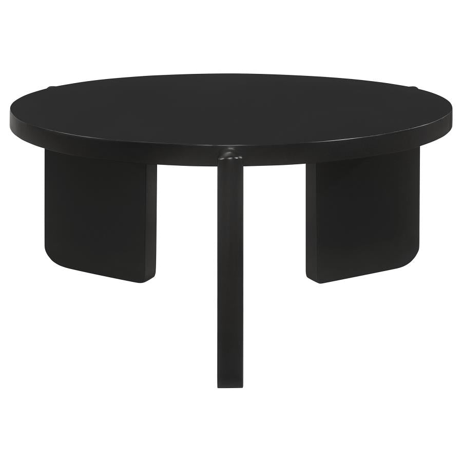 Cordova 3-piece Solid Wood Coffee and End Table Set Black-6