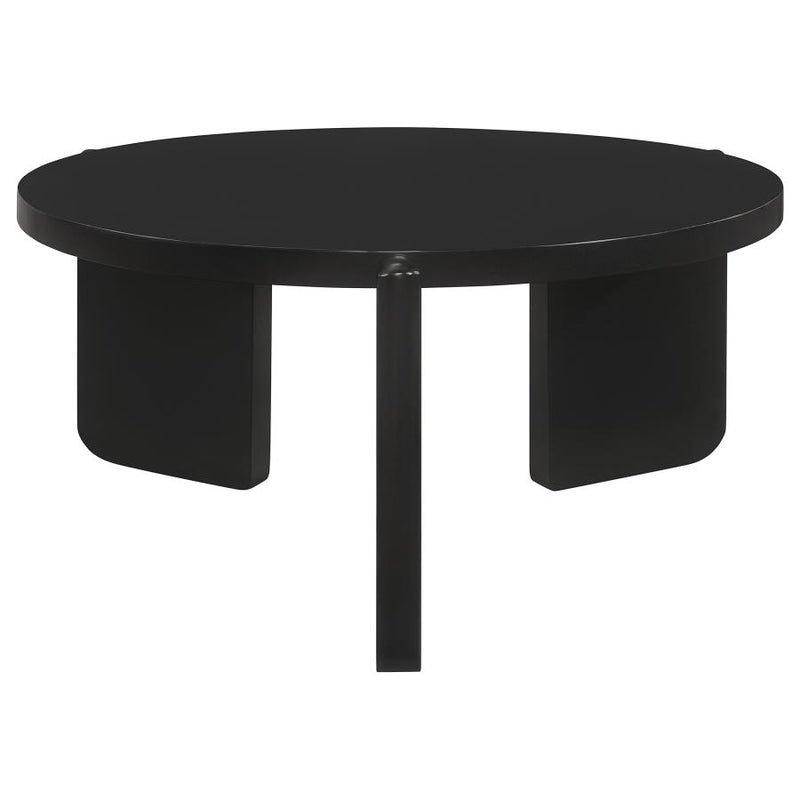 Cordova 3-piece Solid Wood Coffee and End Table Set Black-zoom-