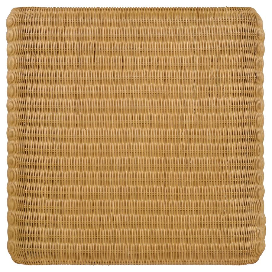 Cahya Square Woven Rattan End Table Natural-5