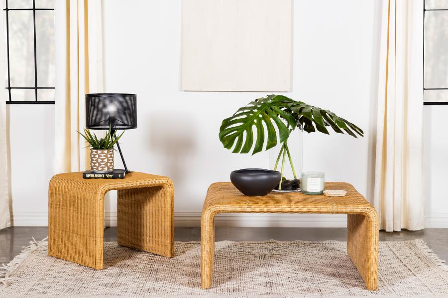 Cahya Square Woven Rattan End Table Natural-zoom-8