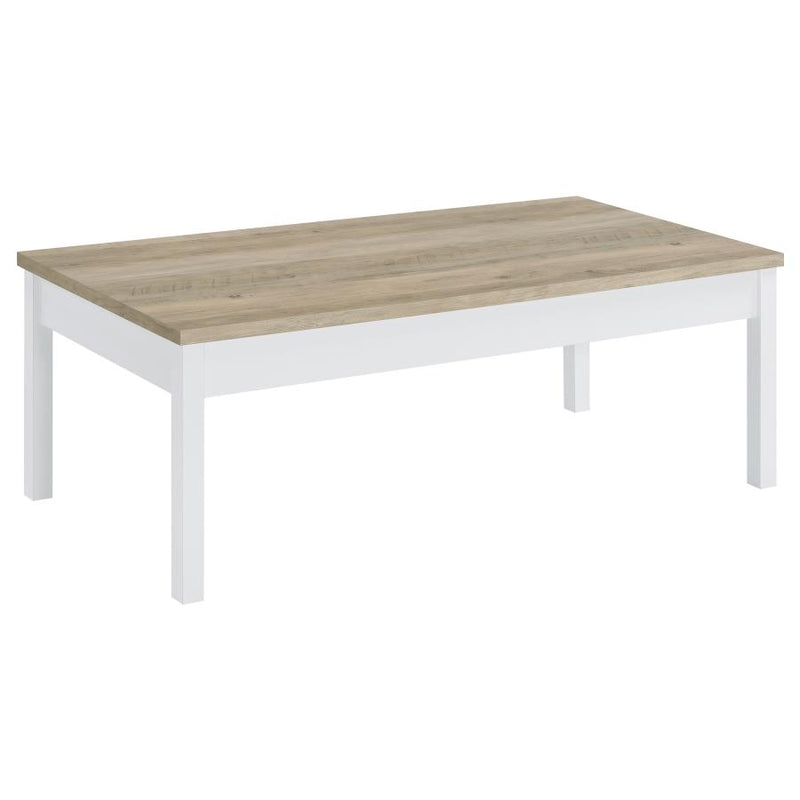 Stacie 3-piece Coffee Table Set Distressed Pine and White-zoom-