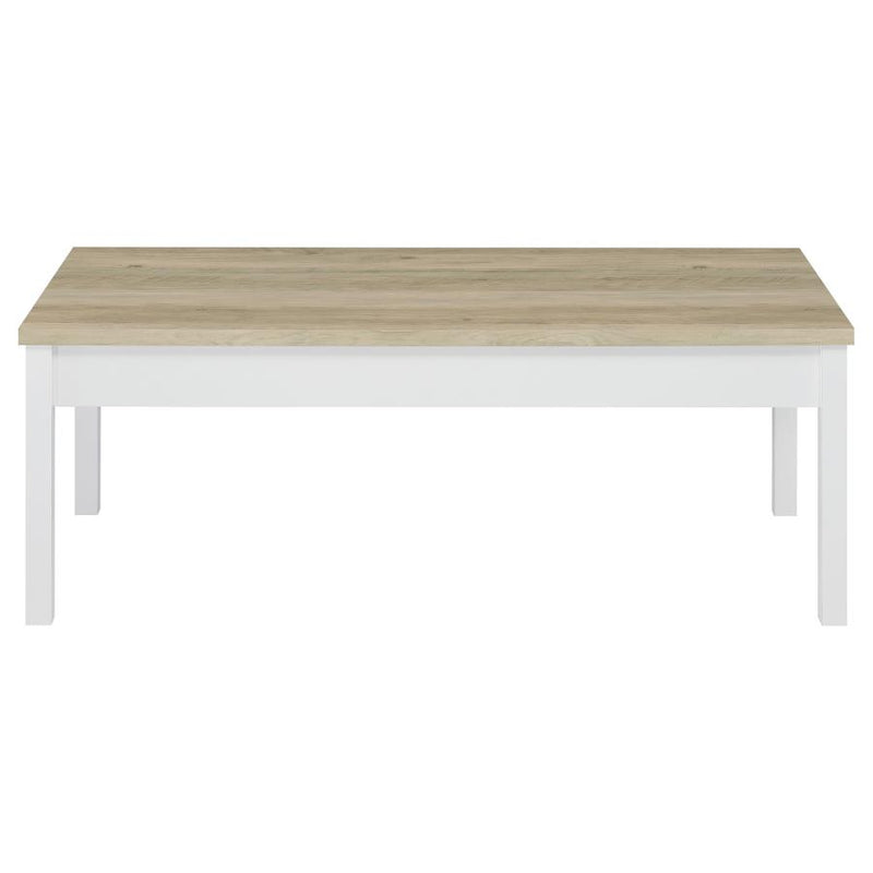 Stacie 3-piece Coffee Table Set Distressed Pine and White-zoom-