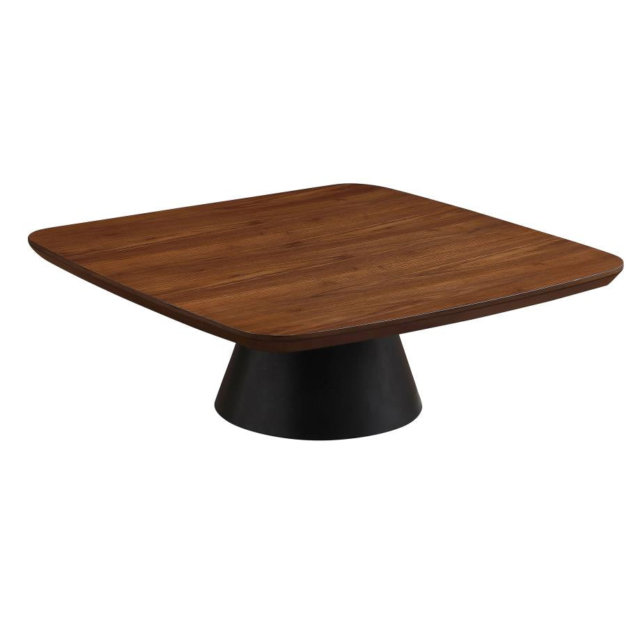 Eason 2-piece Coffee Table Set Walnut and Black-3
