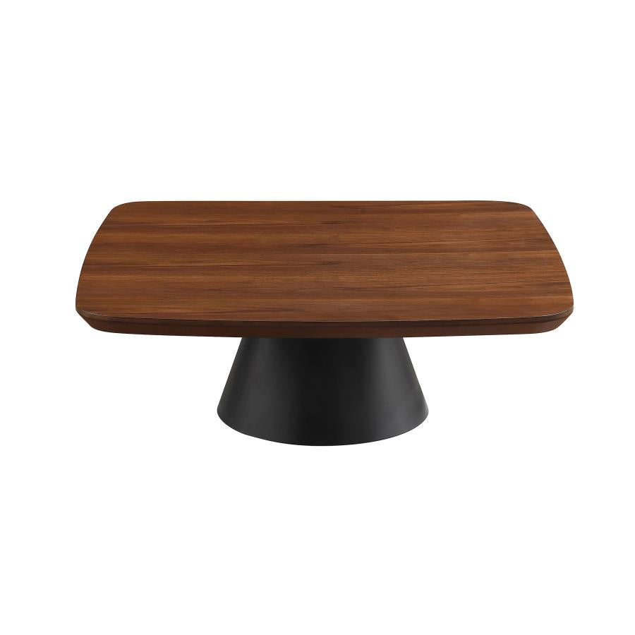 Eason 2-piece Coffee Table Set Walnut and Black-4